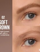 MAYBELLINE NEW YORK Brow Inserts fix na obočí s kartáčkem 2 v 1 odstín 2 Soft Brown 1.25 ml