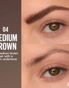 MAYBELLINE NEW YORK Brow Inserts fix na obočí s kartáčkem 2 v 1 odstín 4 Medium Brown 1.25 ml