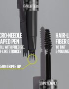 MAYBELLINE NEW YORK Brow Inserts fix na obočí s kartáčkem 2 v 1 odstín 4 Medium Brown 1.25 ml