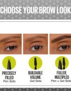 MAYBELLINE NEW YORK Brow Inserts fix na obočí s kartáčkem 2 v 1 odstín 4 Medium Brown 1.25 ml