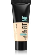 MAYBELLINE NEW YORK Fit Me! Matte+Poreless matující make-up pro normální a mastnou pleť odstín 100 Warm Ivory 30 ml