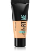 MAYBELLINE NEW YORK Fit Me! Matte+Poreless matující make-up pro normální a mastnou pleť odstín 128 Warm Nude 30 ml
