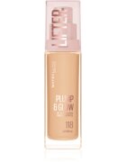 MAYBELLINE NEW YORK Lifter Plump & Glow rozjasňující make-up pro přirozený vzhled odstín 118 30 ml