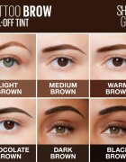 MAYBELLINE NEW YORK Tattoo Brow semipermanentní gelová barva na obočí odstín Dark Brown 4.6 g