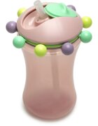 Melii Abacus Straw Sippy Cup hrnek s brčkem Pink 1 ks