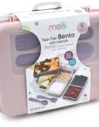 Melii Bento Box svačinový box Pink Purple Gray 1446 ml