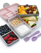 Melii Bento Box svačinový box Pink Purple Gray 1446 ml