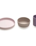 Melii Feeding Set jídelní set Pink Purple Grey 3 ks