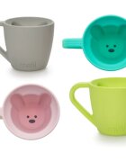 Melii Silicone Bear Mug hrnek Pink & Purple 2x145 ml
