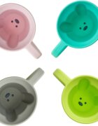 Melii Silicone Bear Mug hrnek Pink & Purple 2x145 ml