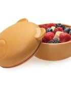 Melii Silicone Bowl with Lid svačinový box Bear 350 ml