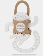 Milin Big Wooden Lacing Toy Monkey Amelia aktivity hračka 20 cm x 175 cm x 07 cm 1 ks