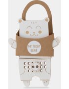 Milin Wooden Lacing Toy Mr. Teddy aktivity hračka 22 cm x 17 cm x 07 cm 1 ks