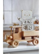 Milin Wooden Lacing Toy Mr. Teddy aktivity hračka 22 cm x 17 cm x 07 cm 1 ks
