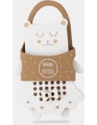 Milin Wooden Lacing Toy Mrs. Teddy aktivity hračka 22 cm x 16 cm x 07 cm 1 ks