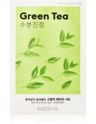 Missha Airy Fit Green Tea zklidňující plátýnková maska se zeleným čajem 19 g