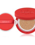 Missha Velvet Finish Cushion dlouhotrvající make-up v houbičce SPF 50+ odstín #21 Neutral Light Beige 15 g
