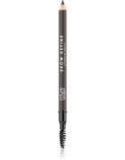 MUA Makeup Academy Brow Define dlouhotrvající tužka na obočí s kartáčkem odstín Dark Brown 12 g
