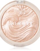 MUA Makeup Academy Shimmer kompaktní pudrový rozjasňovač odstín Pink Shimmer 8 g