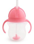 Munchkin Click Lock™ Tip & Sip hrnek s brčkem se závažím Pink 6 m+ 1 ks
