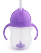 Munchkin Click Lock™ Tip & Sip hrnek s brčkem se závažím Purple 6 m+ 1 ks