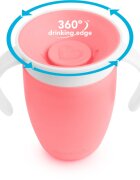 Munchkin Miracle 360° tréninkový hrnek s držadly Pink 6 m+ 1 ks