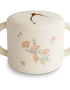 Mushie Baby Snack Cup hrnek na svačinku Pink Flowers 1 ks