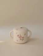 Mushie Baby Snack Cup hrnek na svačinku Pink Flowers 1 ks