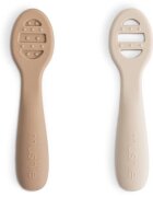Mushie First Feeding Baby Spoons lžička Natural/ Shifting Sand 6m+ 2 ks