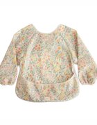 Mushie Long Sleeve Bib bryndák Pastel Blooms 6-24m 1 ks