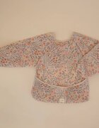 Mushie Long Sleeve Bib bryndák Pastel Blooms 6-24m 1 ks