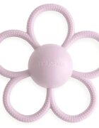 Mushie Rattle Teether Toy kousátko s chrastítkem Soft Lilac 1 ks