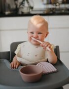 Mushie Silicone Feeding Spoons lžička Powder Blue 2 ks