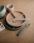 Mushie Silicone Feeding Spoons lžička Powder Blue 2 ks