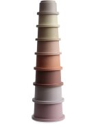 Mushie Stacking Cups Toy hračka 3 v 1 Petal 8 ks