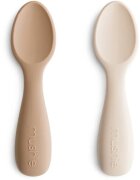 Mushie Toddler Starter Spoons lžička Natural/ Shifting Sand 12m+ 2 ks