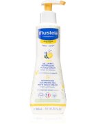 Mustela Bébé Dry Skin výživný čisticí gel s obsahem ochranného krému obnovující kožní bariéru pro děti od narození 300 ml