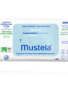 Mustela Compostable at Home Cleansing Wipes Perfume Free čisticí ubrousky bez parfemace pro děti od narození 60 ks