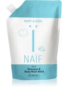Naif Baby & Kids 2-in-1 dětský mycí gel a šampon bez parfemace Reffil 500 ml