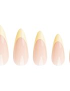 Nail HQ Almond Lemon French umělé nehty s lepidlem 24 ks