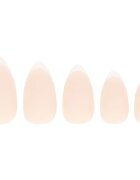 Nail HQ Almond Matte French umělé nehty s lepidlem 24 ks