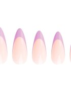 Nail HQ Almond Purple French umělé nehty s lepidlem 24 ks