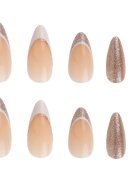 Nail HQ Almond umělé nehty Sparkling Wine Sippin' 24 ks