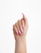 Nail HQ Coffin Pink Contrast French umělé nehty s lepidlem 24 ks
