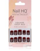 Nail HQ Square umělé nehty Deep Red 24 ks