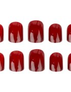 Nail HQ Square umělé nehty Deep Red 24 ks