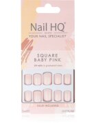Nail HQ Square umělé nehty odstín Baby Pink 24 ks