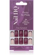 Nail HQ Square umělé nehty Pretty In Plum 24 ks
