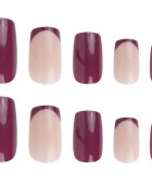 Nail HQ Square umělé nehty Pretty In Plum 24 ks