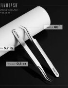 Nanolash Eyelash Tweezers Curved pomůcka pro aplikaci umělých řas 1 ks